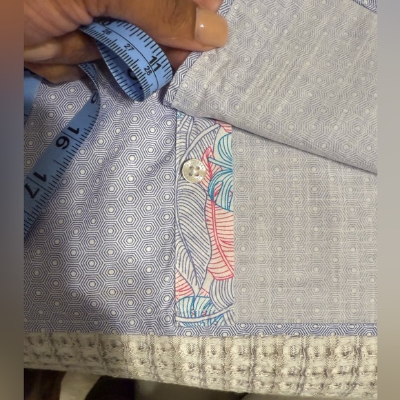 NWOT TaylorByrd Men's Blue Short Sleeve Shirt Size  L - Picture 3 of 11